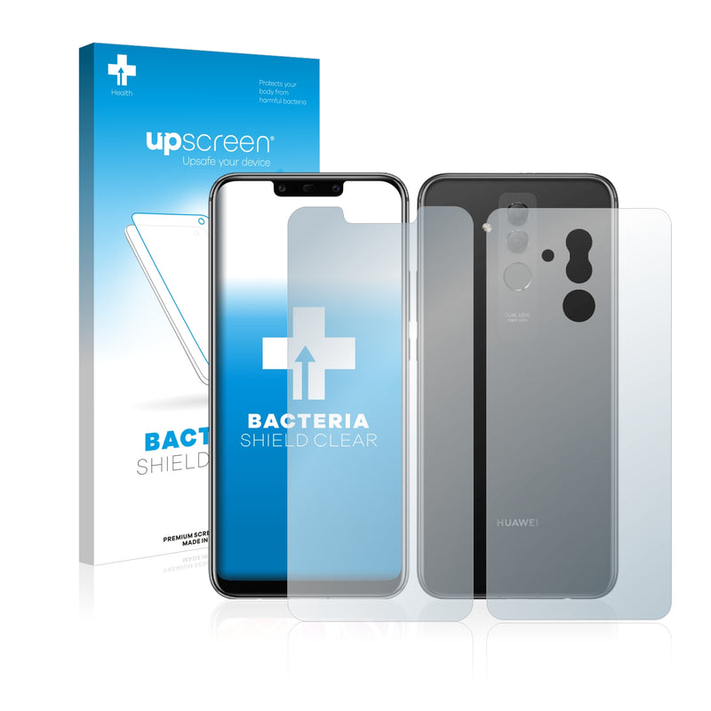 upscreen Bacteria Shield Clear Premium Antibacterial Screen Protector for Huawei Mate 20 lite (Front + Back)
