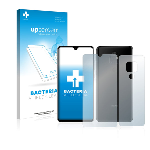 upscreen Bacteria Shield Clear Premium Antibacterial Screen Protector for Huawei Mate 20 (Front + Back)