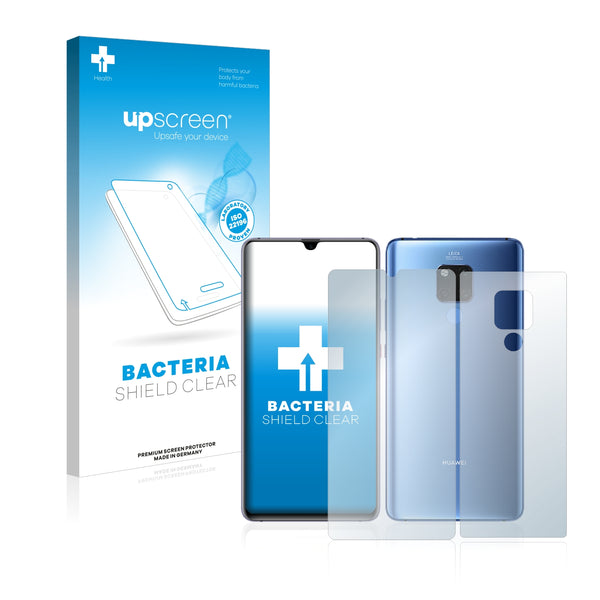 upscreen Bacteria Shield Clear Premium Antibacterial Screen Protector for Huawei Mate 20 X (Front + Back)