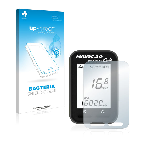 upscreen Bacteria Shield Clear Premium Antibacterial Screen Protector for Ciclo Navic 20