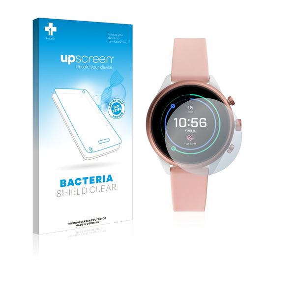 upscreen Bacteria Shield Clear Premium Antibacterial Screen Protector for Fossil Sport (41 mm)