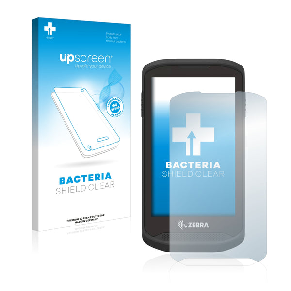 upscreen Bacteria Shield Clear Premium Antibacterial Screen Protector for Zebra TC20 Touch