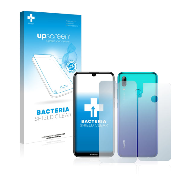 upscreen Bacteria Shield Clear Premium Antibacterial Screen Protector for Huawei P smart 2019 (Front + Back)