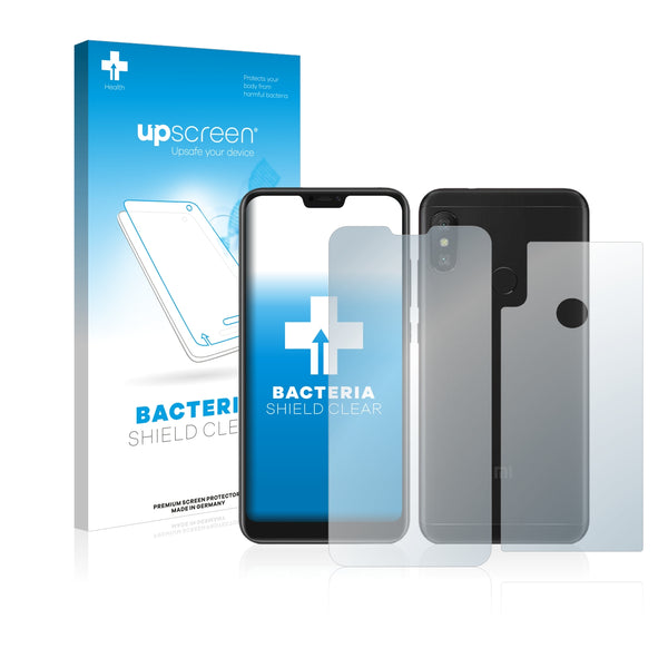 upscreen Bacteria Shield Clear Premium Antibacterial Screen Protector for Xiaomi Mi A2 Lite (Front + Back)