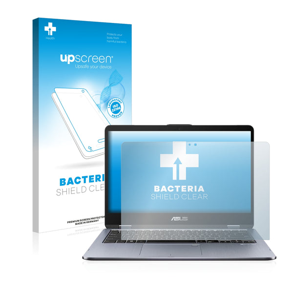 upscreen Bacteria Shield Clear Premium Antibacterial Screen Protector for Asus VivoBook Flip 14 TP410UF