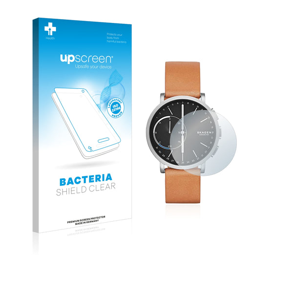 upscreen Bacteria Shield Clear Premium Antibacterial Screen Protector for Skagen Unisex Hybrid Smartwatch SKT1104