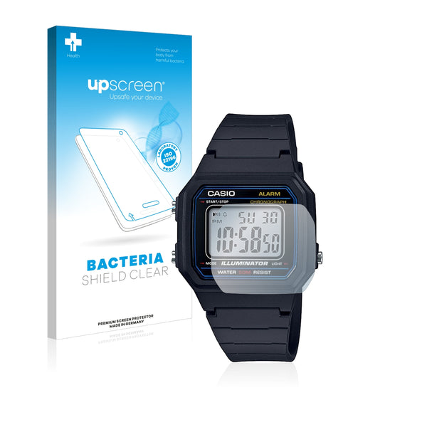 upscreen Bacteria Shield Clear Premium Antibacterial Screen Protector for Casio Unisex A168WA-1YES
