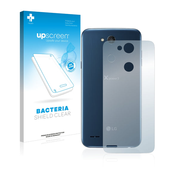 upscreen Bacteria Shield Clear Premium Antibacterial Screen Protector for LG X Power 3 (Back)