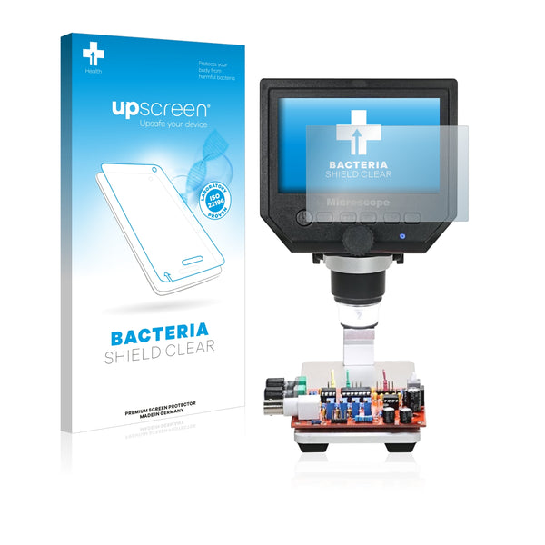 upscreen Bacteria Shield Clear Premium Antibacterial Screen Protector for KKmoon Digital Mikroskop (4.3)