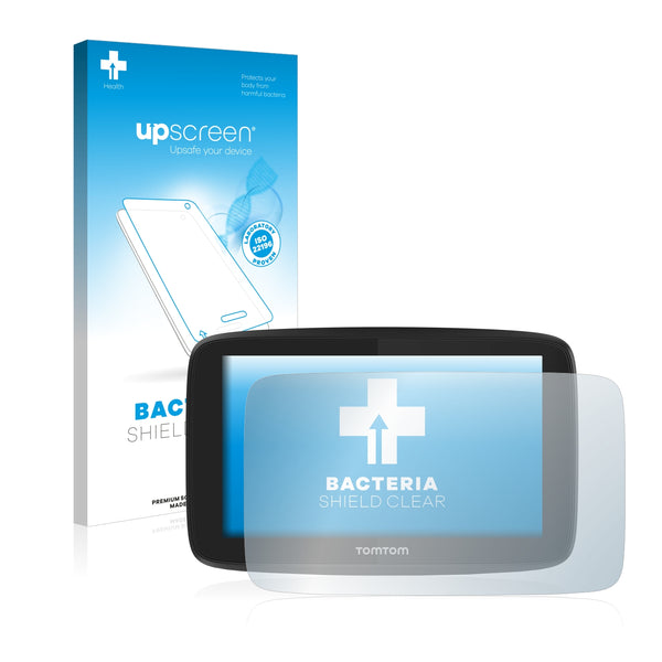 upscreen Bacteria Shield Clear Premium Antibacterial Screen Protector for TomTom Pro 7350 Truck