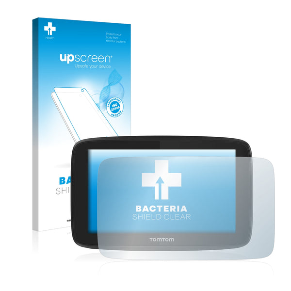 upscreen Bacteria Shield Clear Premium Antibacterial Screen Protector for TomTom Pro 7350