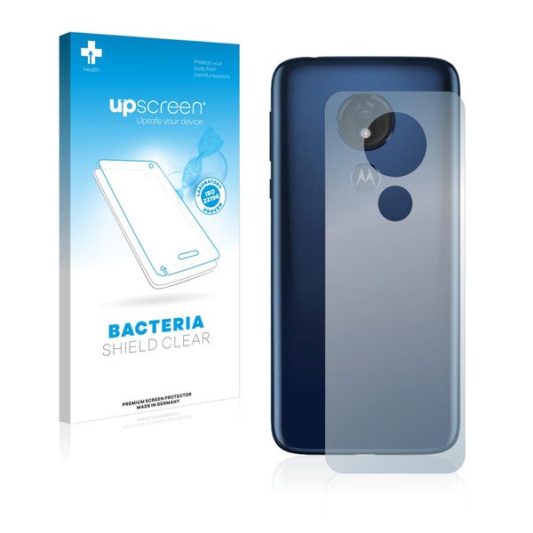 upscreen Bacteria Shield Clear Premium Antibacterial Screen Protector for Motorola Moto G7 Power (Back)