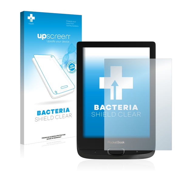 upscreen Bacteria Shield Clear Premium Antibacterial Screen Protector for PocketBook Basic Lux 2