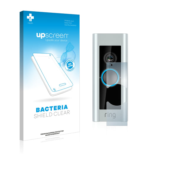 upscreen Bacteria Shield Clear Premium Antibacterial Screen Protector for Ring Video Doorbell Pro (Version 2)