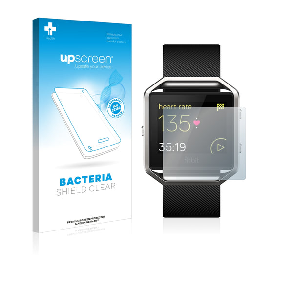 upscreen Bacteria Shield Clear Premium Antibacterial Screen Protector for Fitbit Unisex Fitness Uhr Blaze