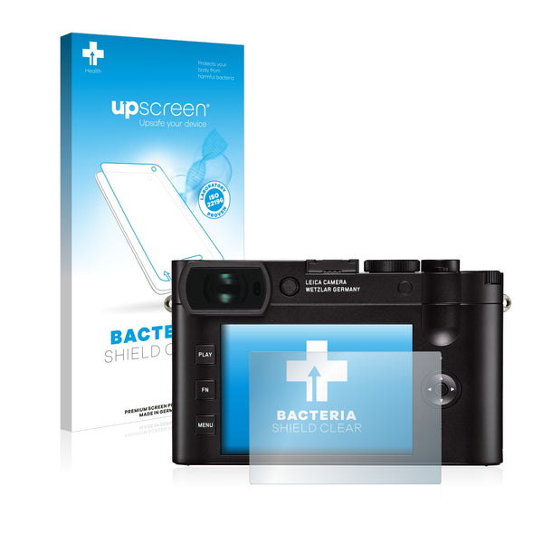 upscreen Bacteria Shield Clear Premium Antibacterial Screen Protector for Leica Q2