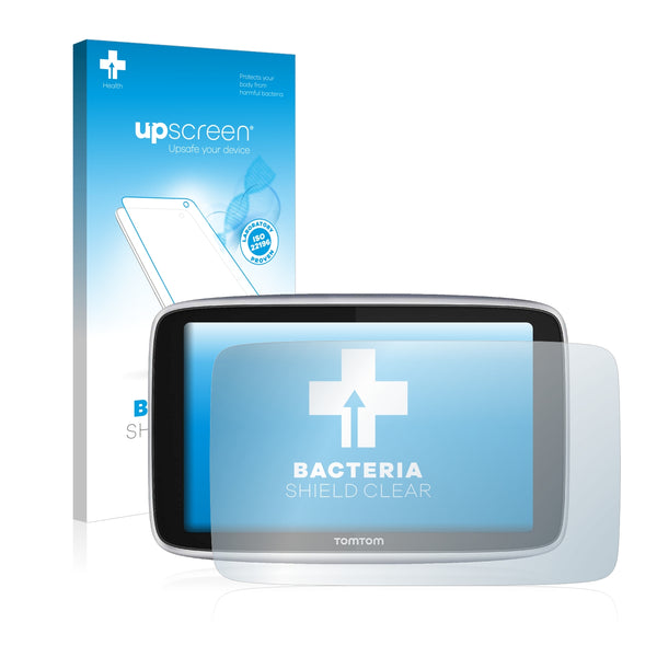 upscreen Bacteria Shield Clear Premium Antibacterial Screen Protector for TomTom GO Premium X