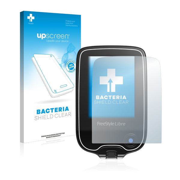 upscreen Bacteria Shield Clear Premium Antibacterial Screen Protector for Freestyle Libre 2