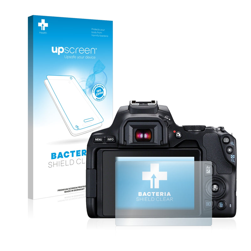 upscreen Bacteria Shield Clear Premium Antibacterial Screen Protector for Canon EOS 250D