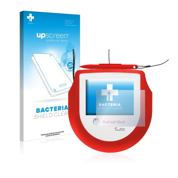 upscreen Bacteria Shield Clear Premium Antibacterial Screen Protector for Signotec Signature Pad Omega NFC