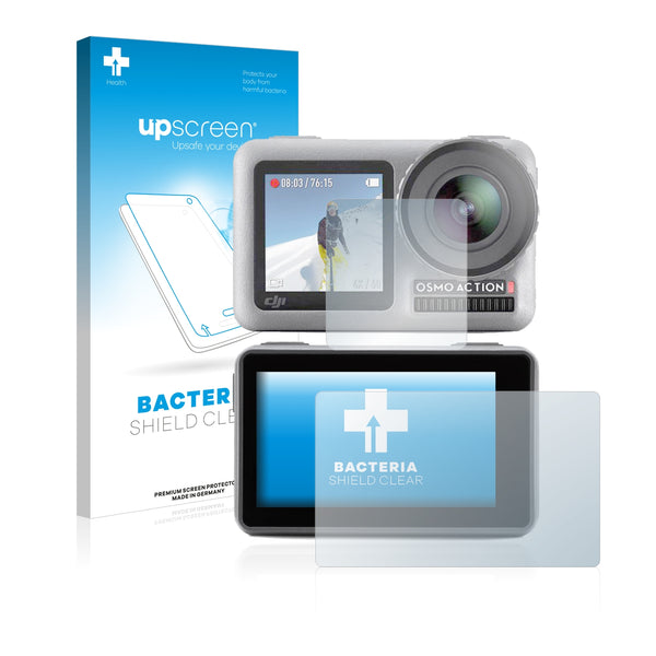 upscreen Bacteria Shield Clear Premium Antibacterial Screen Protector for DJI Osmo Action