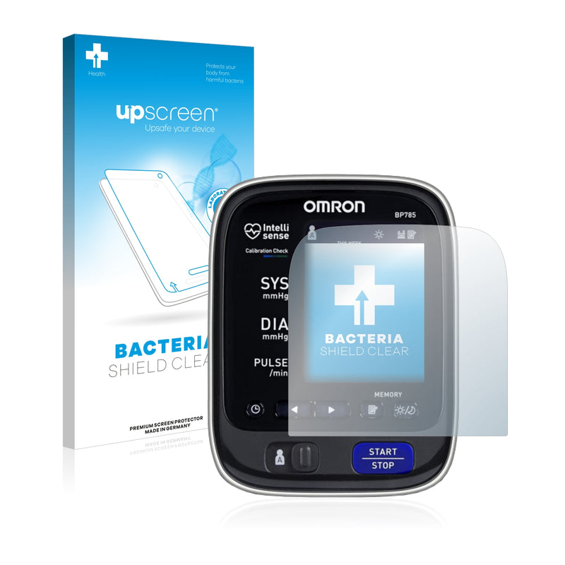 upscreen Bacteria Shield Clear Premium Antibacterial Screen Protector for Omron 10 Series