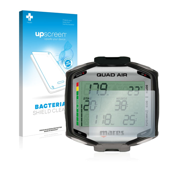 upscreen Bacteria Shield Clear Premium Antibacterial Screen Protector for Mares Quad Air