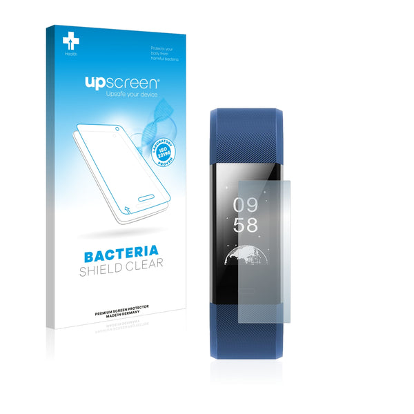 upscreen Bacteria Shield Clear Premium Antibacterial Screen Protector for HolyHigh Fitness Tracker YG3 Plus