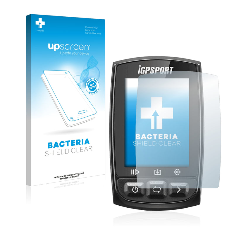 upscreen Bacteria Shield Clear Premium Antibacterial Screen Protector for igpsport iGS50E