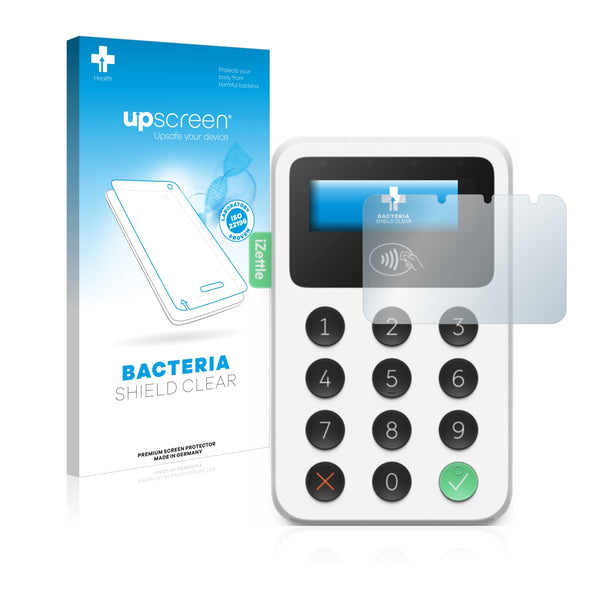 upscreen Bacteria Shield Clear Premium Antibacterial Screen Protector for iZettle Reader 2