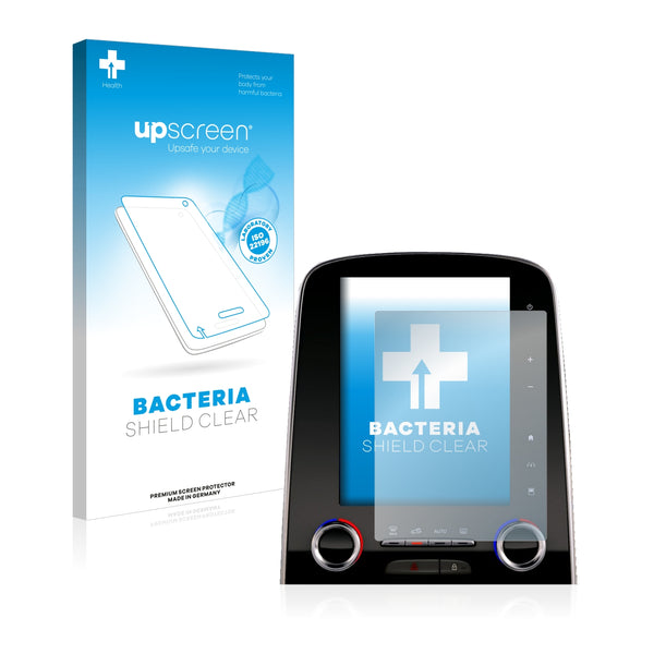 upscreen Bacteria Shield Clear Premium Antibacterial Screen Protector for Renault R-Link 2 8.7 Scenic
