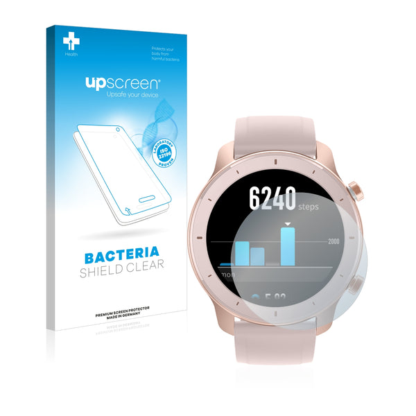 upscreen Bacteria Shield Clear Premium Antibacterial Screen Protector for Huami Amazfit GTR (42 mm)