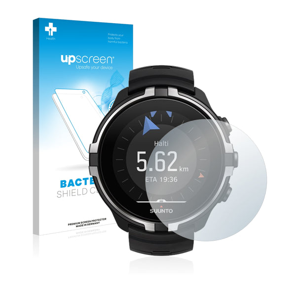 upscreen Bacteria Shield Clear Premium Antibacterial Screen Protector for Suunto Spartan Sport Wrist HR Baro Stealth