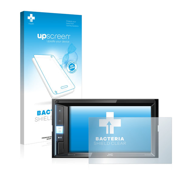 upscreen Bacteria Shield Clear Premium Antibacterial Screen Protector for JVC KW-M450BT