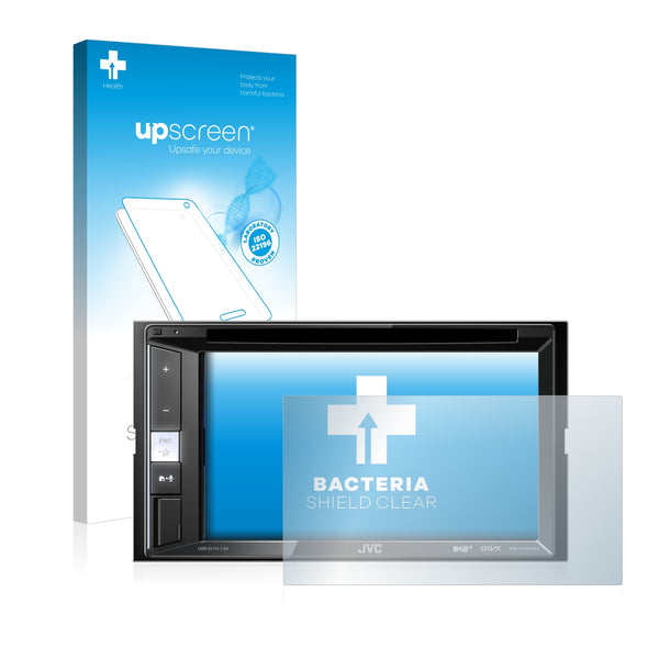 upscreen Bacteria Shield Clear Premium Antibacterial Screen Protector for JVC KW-V255DBT