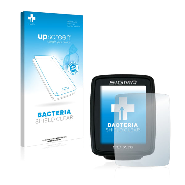 upscreen Bacteria Shield Clear Premium Antibacterial Screen Protector for Sigma BC 7.16