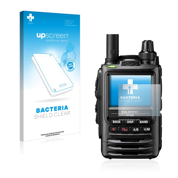 upscreen Bacteria Shield Clear Premium Antibacterial Screen Protector for Yaesu FT-3D