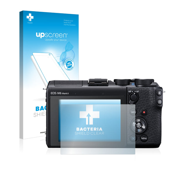 upscreen Bacteria Shield Clear Premium Antibacterial Screen Protector for Canon EOS M6 Mark II