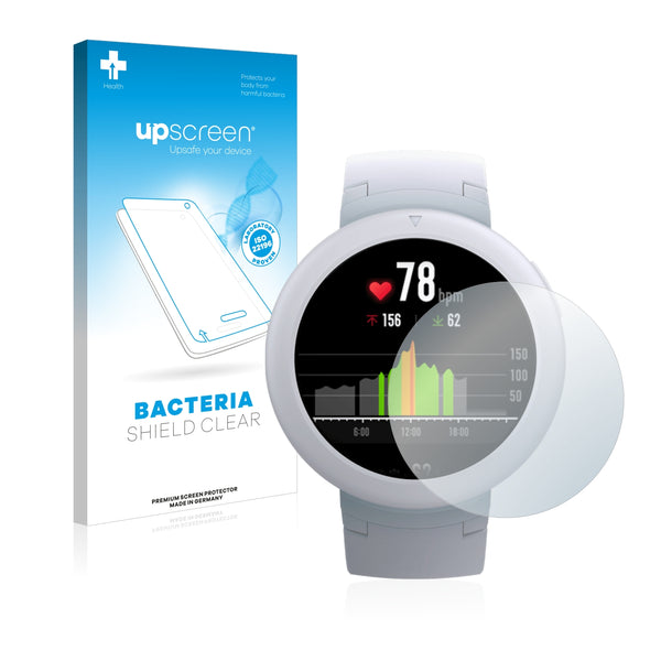 upscreen Bacteria Shield Clear Premium Antibacterial Screen Protector for Huami Amazfit Verge Lite