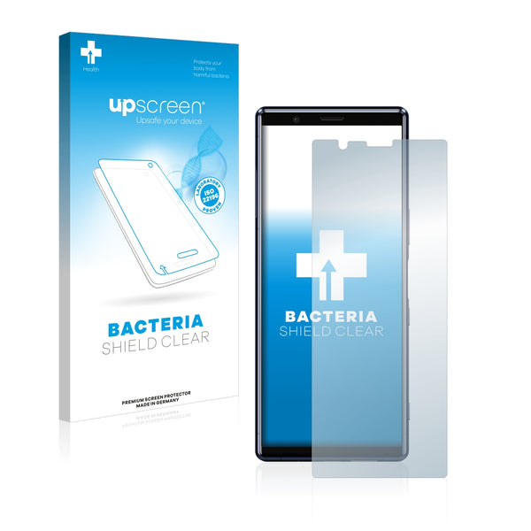 upscreen Bacteria Shield Clear Premium Antibacterial Screen Protector for Sony Xperia 5