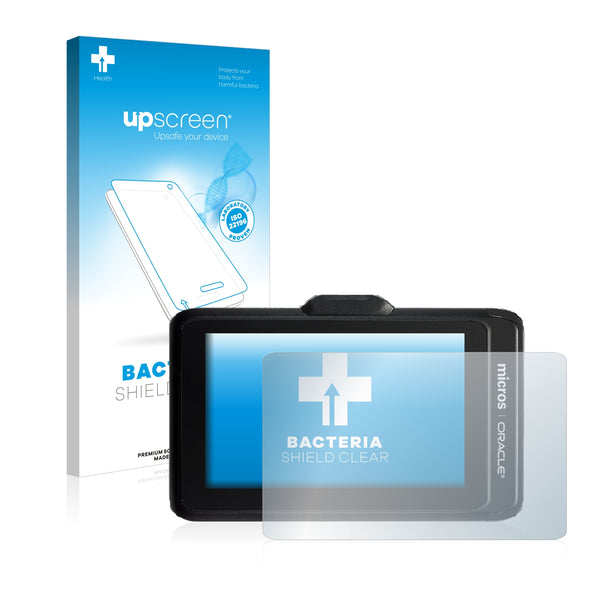 upscreen Bacteria Shield Clear Premium Antibacterial Screen Protector for Oracle Micros Tablet 721