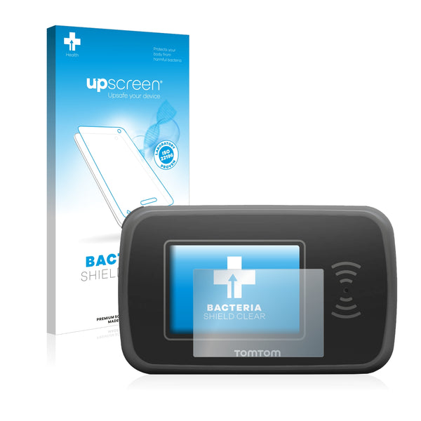 upscreen Bacteria Shield Clear Premium Antibacterial Screen Protector for TomTom Pro 2020