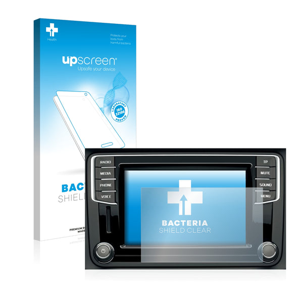 upscreen Bacteria Shield Clear Premium Antibacterial Screen Protector for Skoda Bolero 2 6.5