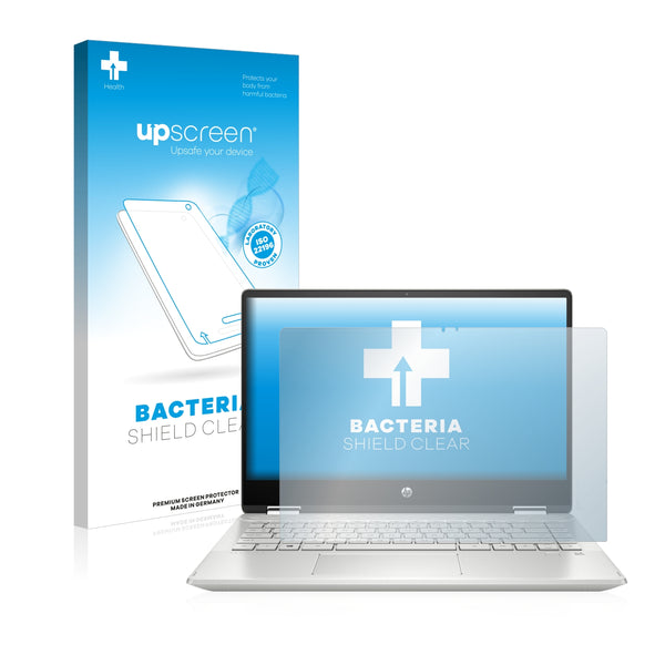 upscreen Bacteria Shield Clear Premium Antibacterial Screen Protector for HP Pavilion x360 14-dh0220ng