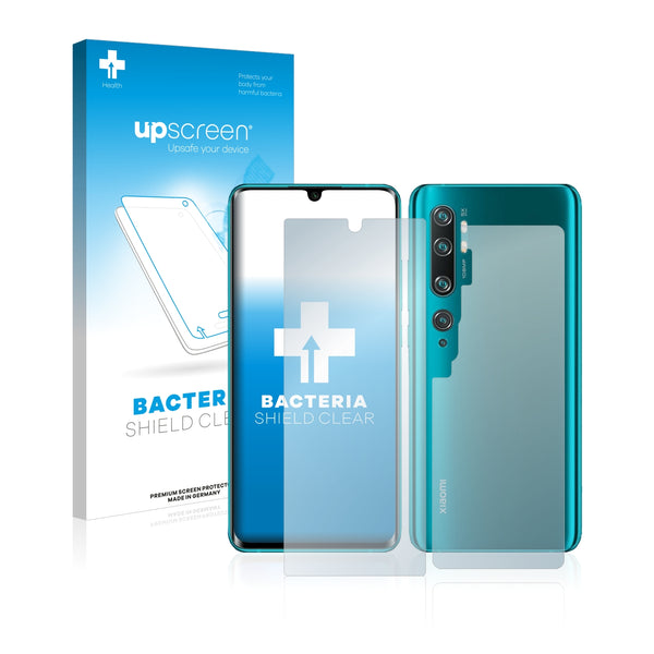 upscreen Bacteria Shield Clear Premium Antibacterial Screen Protector for Xiaomi Mi CC9 Pro (Front + Back)