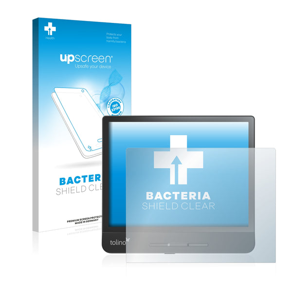upscreen Bacteria Shield Clear Premium Antibacterial Screen Protector for Tolino Epos 2 (Landscape)