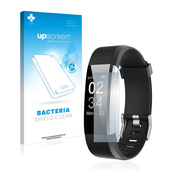 upscreen Bacteria Shield Clear Premium Antibacterial Screen Protector for Hetp Fitness Tracker FT-130C