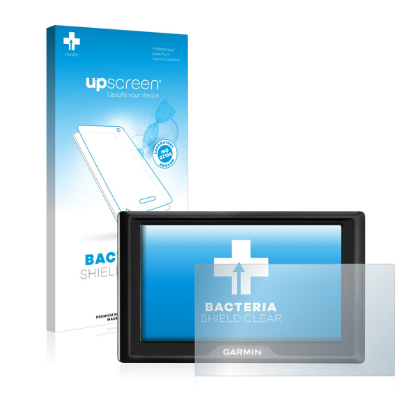 upscreen Bacteria Shield Clear Premium Antibacterial Screen Protector for Garmin Drive 5 MT-S EU