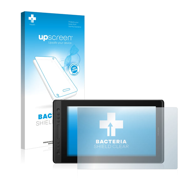 upscreen Bacteria Shield Clear Premium Antibacterial Screen Protector for Huion Kamvas Pro 16 Premium