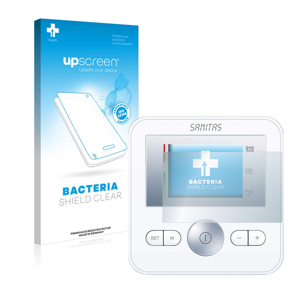 upscreen Bacteria Shield Clear Premium Antibacterial Screen Protector for Sanitas SBM 18